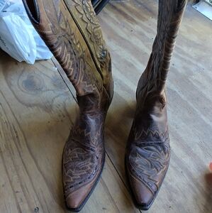 Dan Post Brown Leather Cowboy Boots